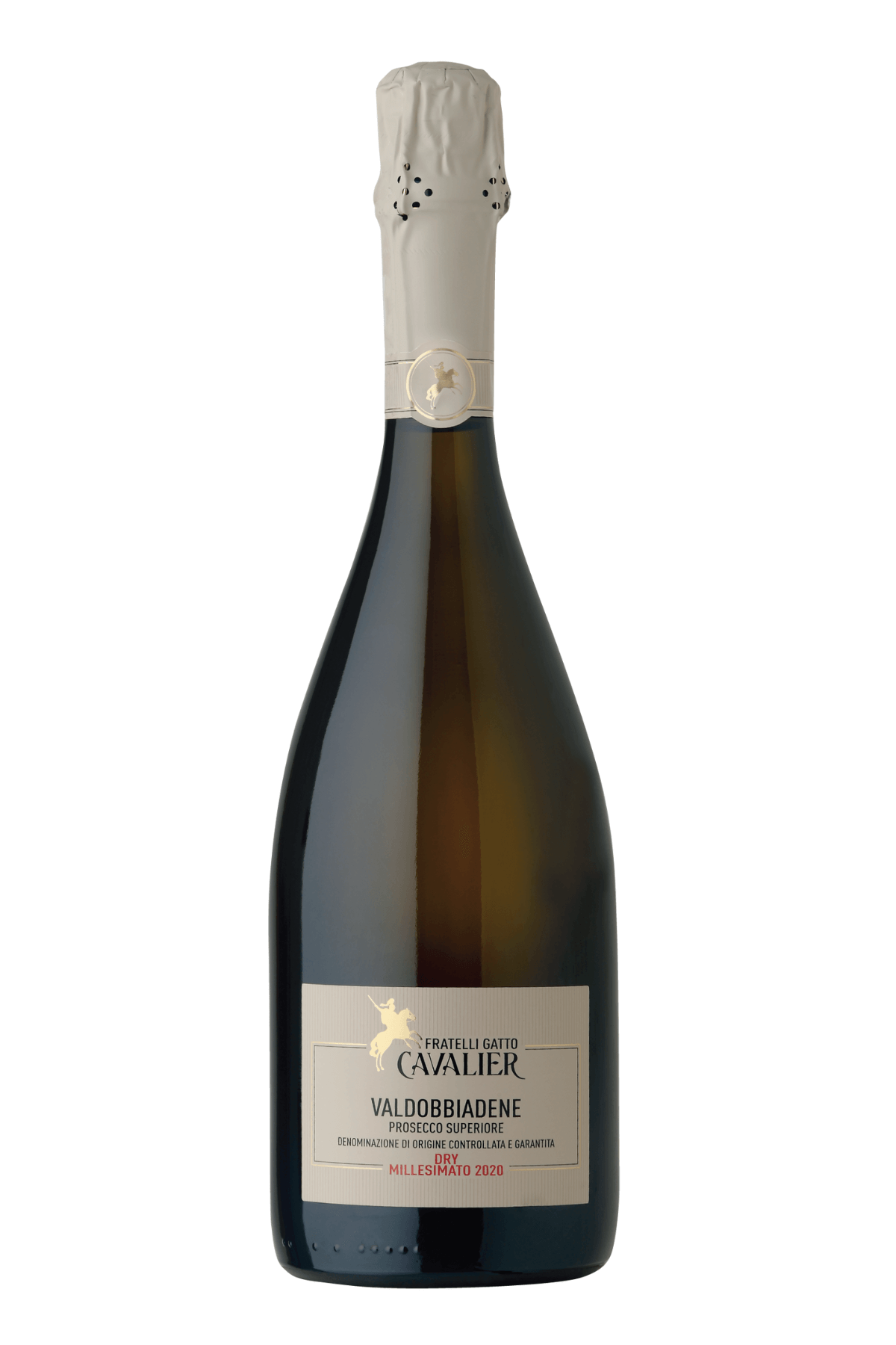 Etichetta Bianca Prosecco Valdobbiadene Superiore DOCG Dry Millesimato 2022 Fratelli Gatto Cavalier