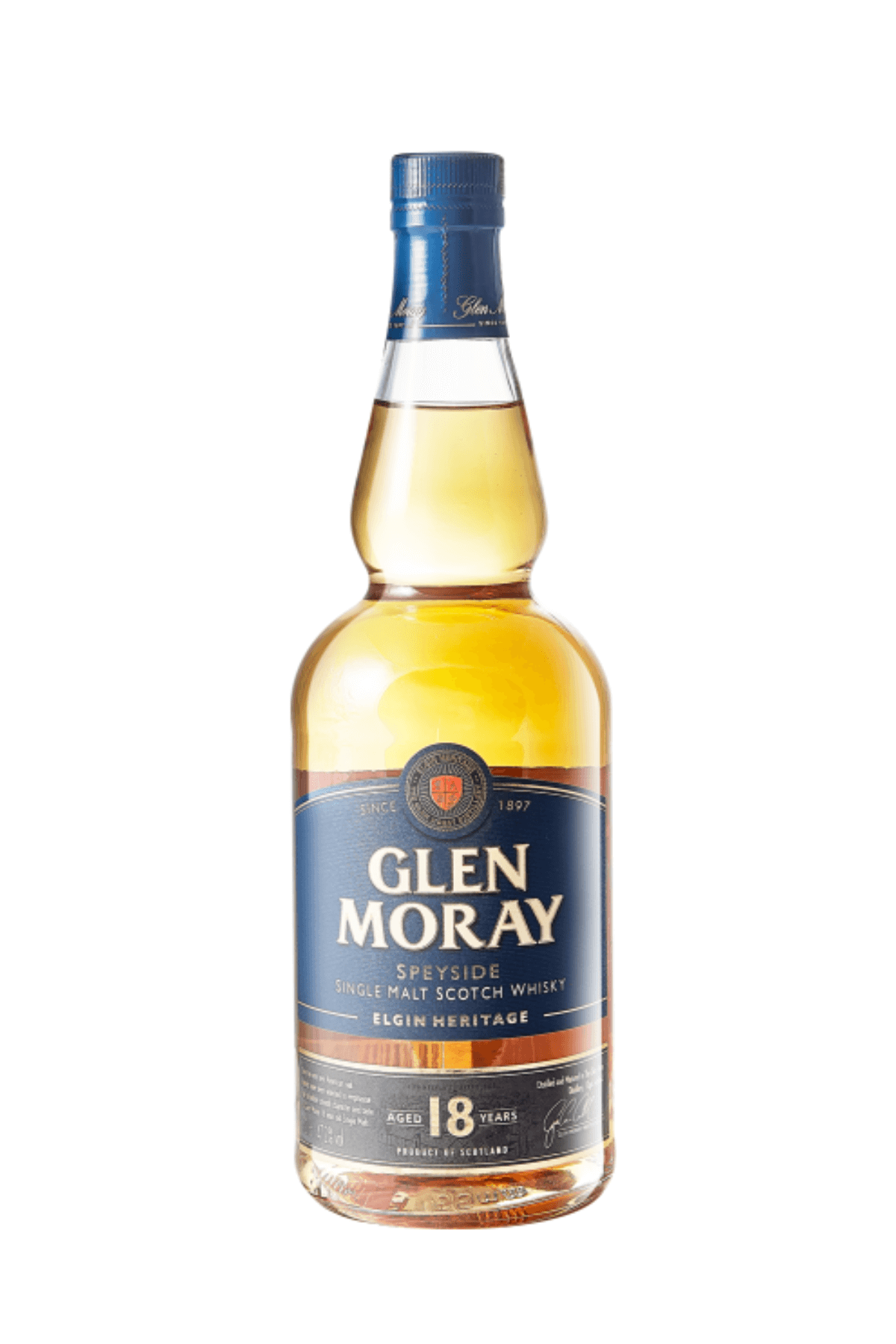 Whisky Glen Moray 18YO Single Malt Scatola in legno