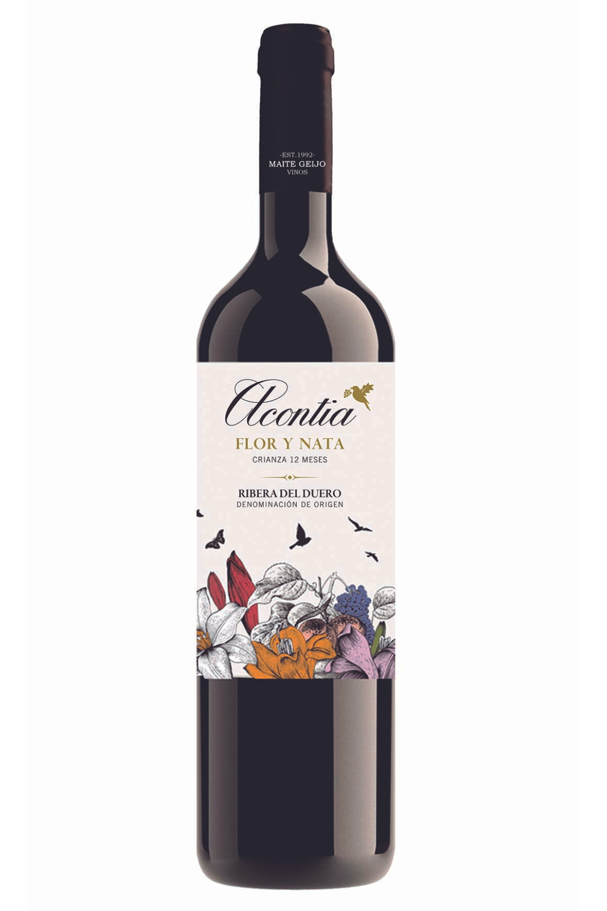 Tempranillo Flor Y Nata Ribera del Duero 12 meses DO 2018 Acontia Maite Geijo Vinos