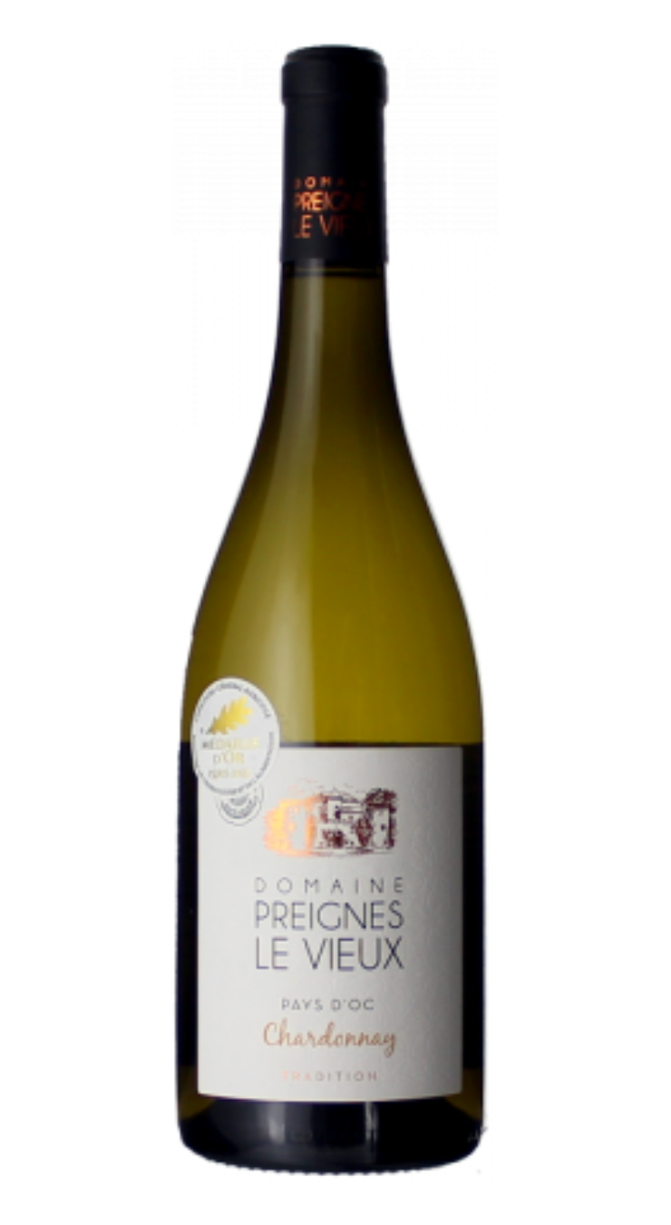 Chardonnay preages tradición IGP paga D'OC 2022 - Domaines PREADES