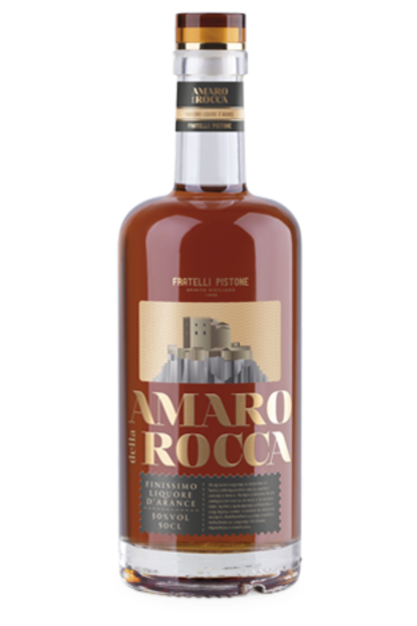 Amaro della Rocca all'Arancia 0,5L Distilleria Fratelli Pistone