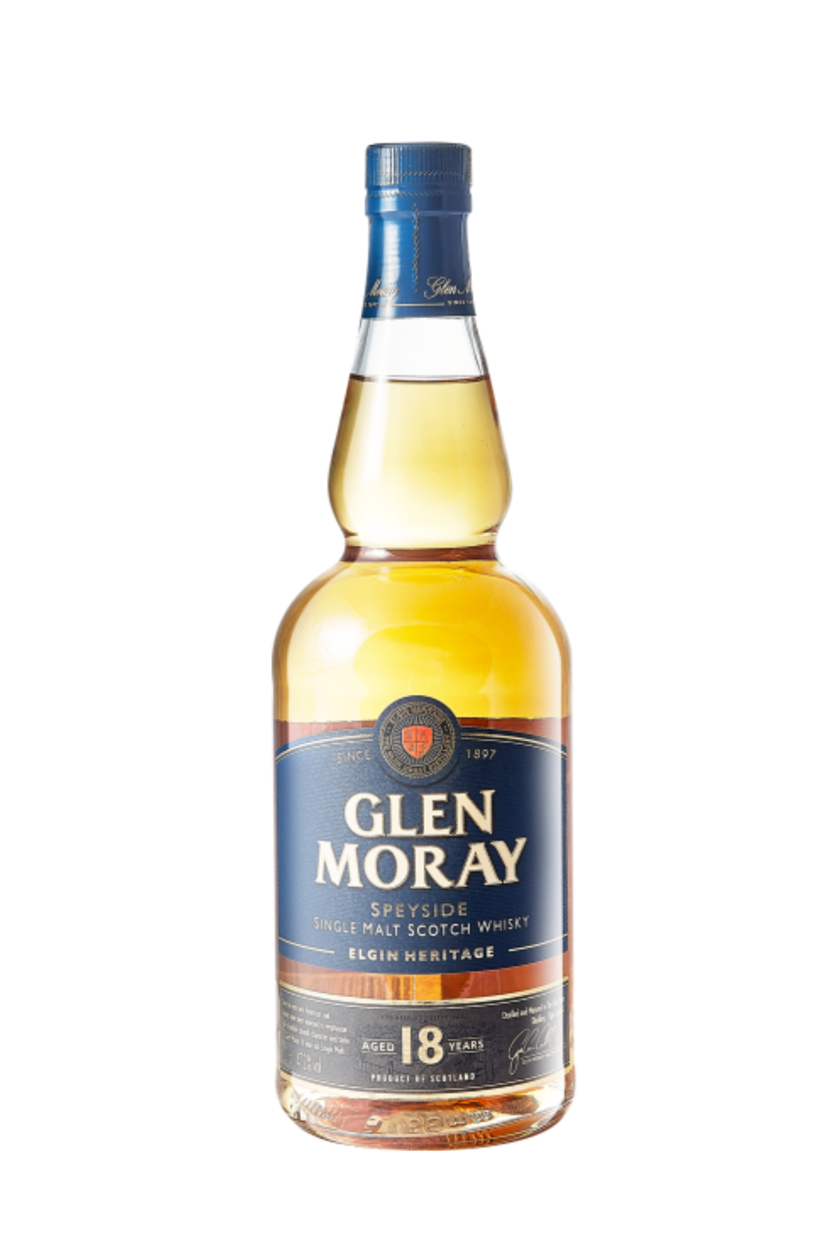 Whisky Glen Moray 18yo Caja de madera de una sola malta