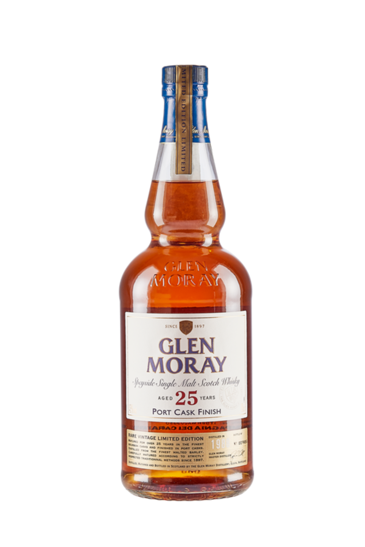 Whisky Glen Moray 25yo Caja de madera de malta individual