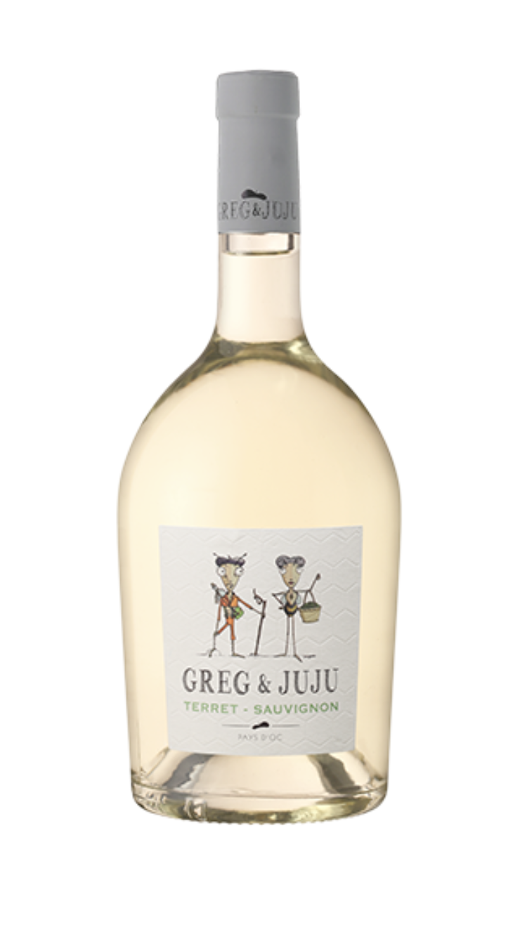 Greg y Juju Terret y Sauvignon Blanc paga D'OC IGP 2022 - Domaines Preignes