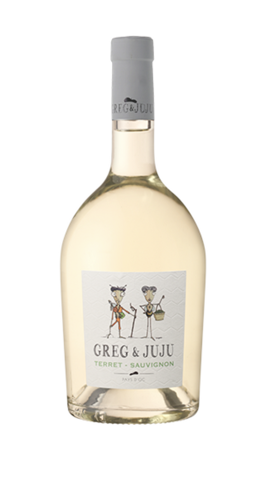 Greg y Juju Terret y Sauvignon Blanc paga D'OC IGP 2022 - Domaines Preignes