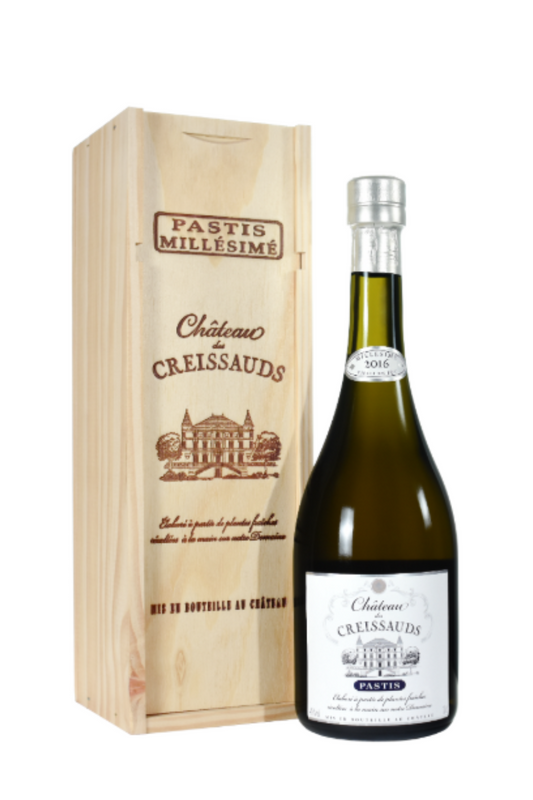 Liquore Chateau Des Creissauds Vintage 2016 Pastis- Cofanetto Legno