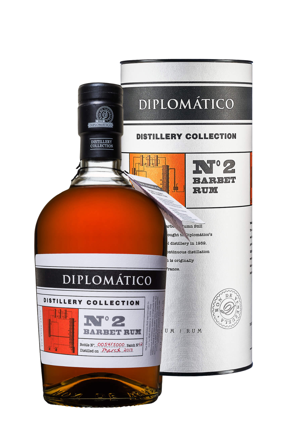 Ron Diplomàtico Distillery Collection n ° 2 Single Kolumn Barbet atrapada