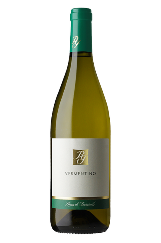 vino toscano Vermentino Maremma Toscana DOC 2022 - Rocca di Frassinello.  Un bianco versatile, adatto a pesci alla griglia, crostacei, carni bianche.  Premiatissimo:  92/100 James Suckling. Compralo online su Sparkleitaly.it 