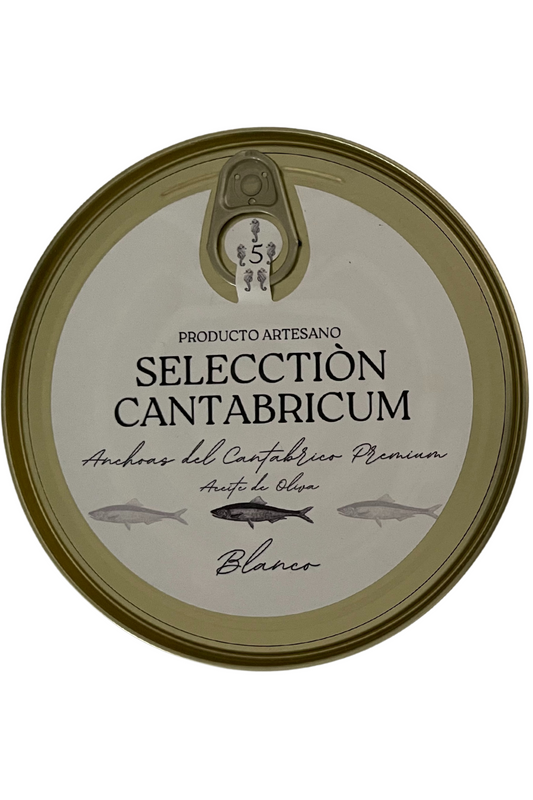 "Blanco" Cantabric Mar Acciughics en Oliva Oil - 50 Filetes - Selecchiòn Cantabricum