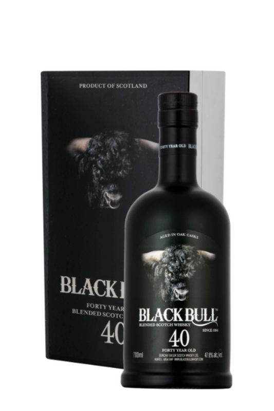 Whisky Black Bull 40 Yo World's First 100 Prueba. Paquete exclusivo de edición limitada - Duncan Taylor
